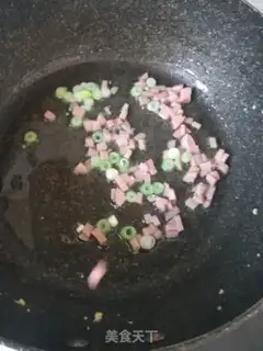 Make Ham eggs for rice step 2