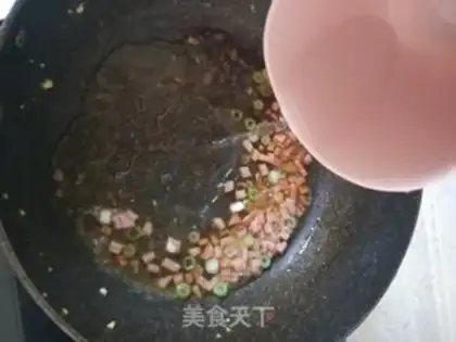Make Ham eggs for rice step 3