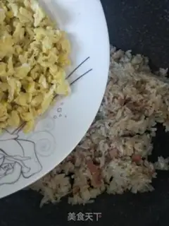 Make Ham eggs for rice step 4