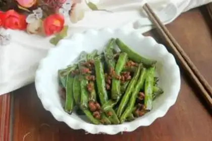 Make Sword bean fried meat step 8