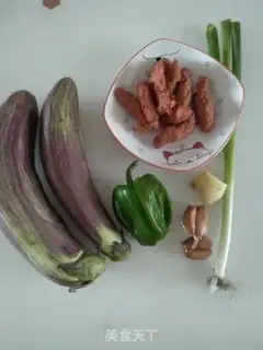 Make Chicken sausage fried eggplant step 0