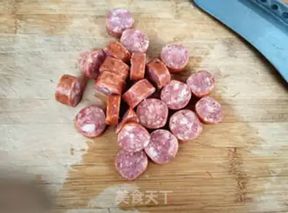 Make Vegetable salad for beef sausage step 1