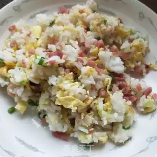 Make Ham and egg fried rice step 5