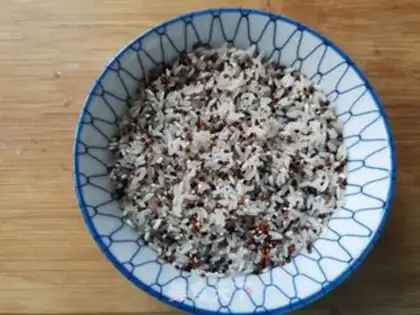 Make Quinoa, sweet cucumber step 1