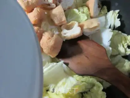 Make A tofu doll cook fan step 5