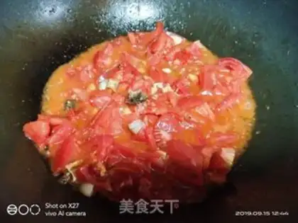 Make Tomato sauce, golden mushroom step 2