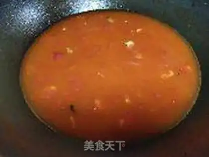 Make Tomato sauce, golden mushroom step 4