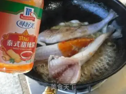 Make Sweet hot sauce and cod step 4