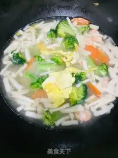 Make Cream of broccoli mushroom shrimp soup step 7