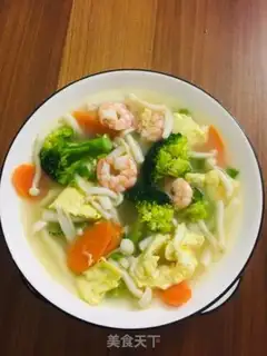 Make Cream of broccoli mushroom shrimp soup step 8