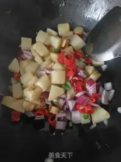 Make Meat rice step 1