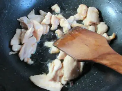 Make Chicken breast fried Dutch beans step 8