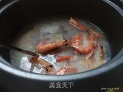 Make Seafood congee step 7