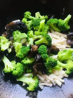 Make Seafood mushrooms and wooded eggs from broccoli step 7