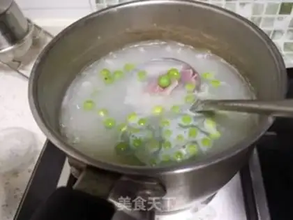 Make Ham shrimp congee step 5
