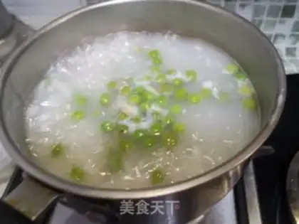 Make Ham shrimp congee step 7