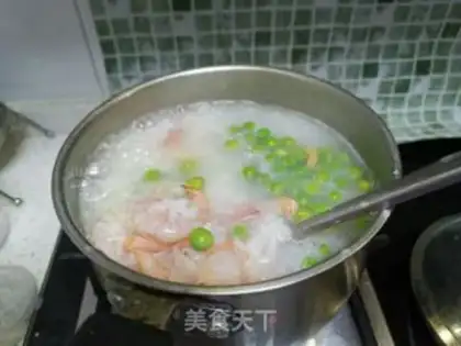 Make Ham shrimp congee step 8