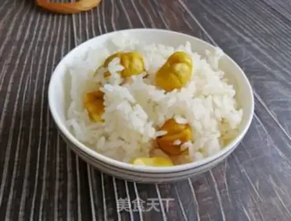 Make Chestnut rice step 3