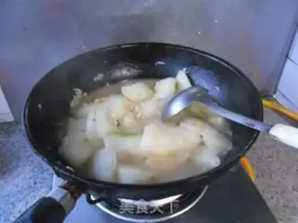 Make Shrimp-skin-burning melon step 9