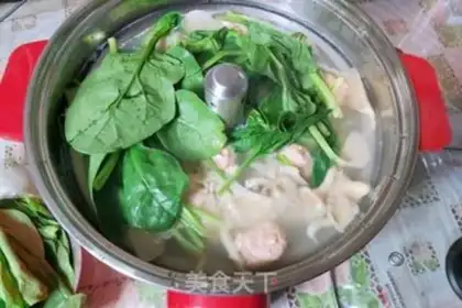Make Shrimp spinach soup step 8