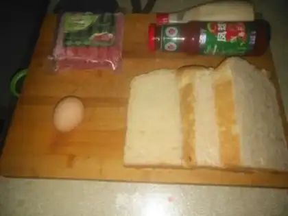 Make Gold toast ham roll step 0