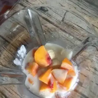 Make Banana peach cream step 6