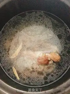 Make Bone soup mushroom congee step 4