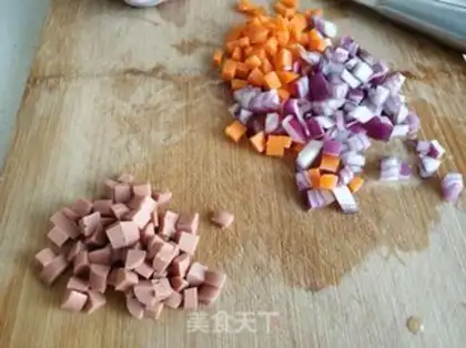 Make Frozen eggs and rice step 1
