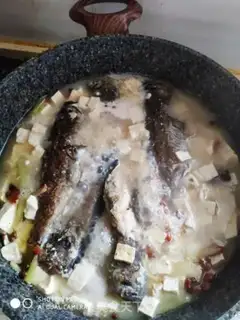 Make Black fish tofu soup step 5