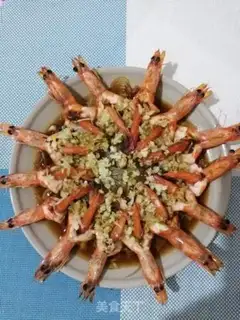 Make Garlic fan steamed shrimp step 4