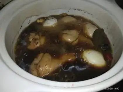 Make Chicken legs and eggs step 1