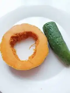 Make Pumpkin and cucumber pallets step 0