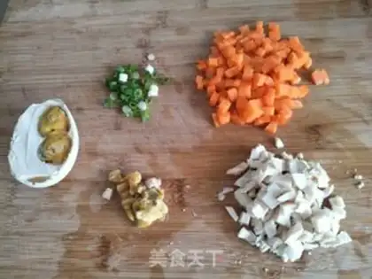 Make Duck egg fried rice step 1