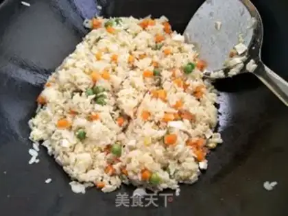 Make Duck egg fried rice step 6