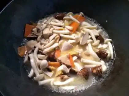 Make ♪ Salted eggs with mushrooms ♪ step 7