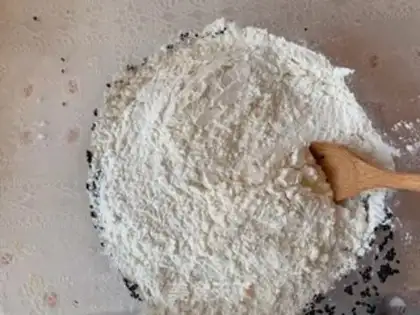 Make Black sesame cookies step 7