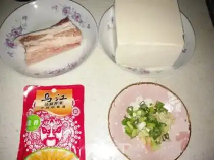 Make Squeeze meat and tofu step 0