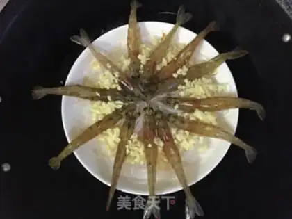 Make Garlic fan shrimp step 5