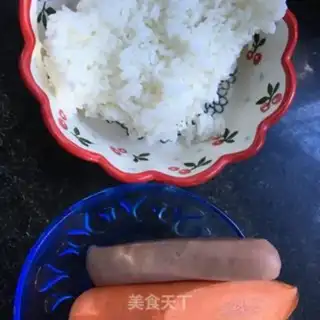 Make Sour bean sausage fried rice step 0