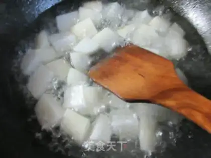 Make The fan shrimp ball boils radish step 5