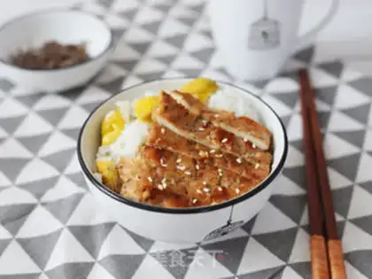 Make Chicken chestnut rice step 17