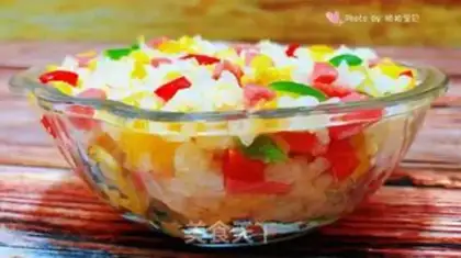 Make Pepper sausage and egg fried rice step 11
