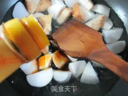 Make Fish tofu burn radish step 4