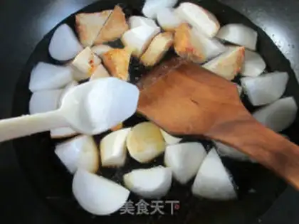 Make Fish tofu burn radish step 5