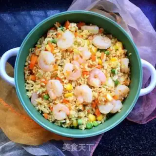 Make Curry shrimp fried rice step 8