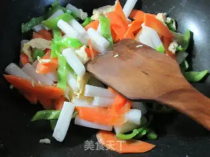 Make Pyramid duck egg carrots step 5