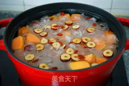 Make The papaya silver ear soup step 4