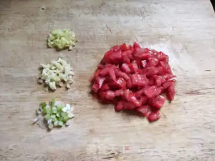 Make Tomato tofu step 0