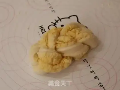Make Coconut braids, little toast step 11