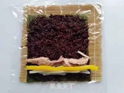 Make Black rice roll step 5